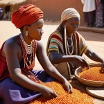 나미비아 역사 및 사회 이슈 - "A vibrant and diverse cultural scene in Namibia. Focus on a group of people from different ethnic g...