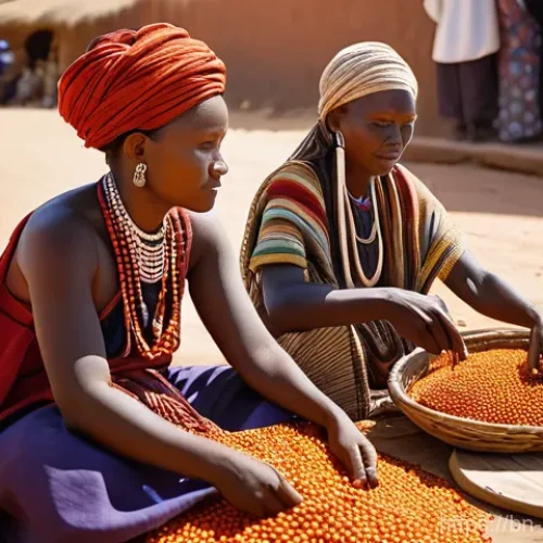 나미비아 역사 및 사회 이슈 - "A vibrant and diverse cultural scene in Namibia. Focus on a group of people from different ethnic g...