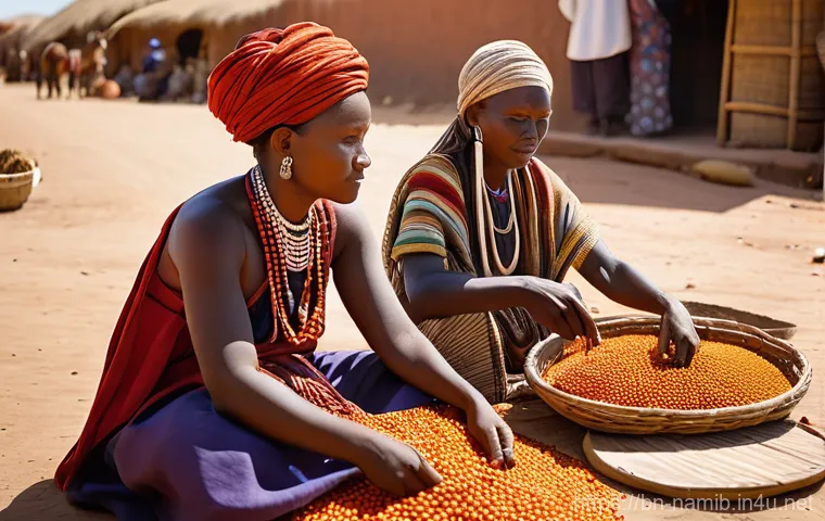 나미비아 역사 및 사회 이슈 - "A vibrant and diverse cultural scene in Namibia. Focus on a group of people from different ethnic g...