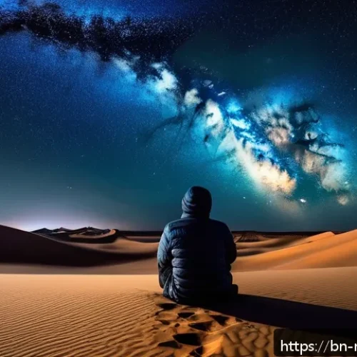 나미비아 별 관측 명소 - A serene nighttime desert scene in Namibia featuring a vast star-filled sky with the Milky Way galax...